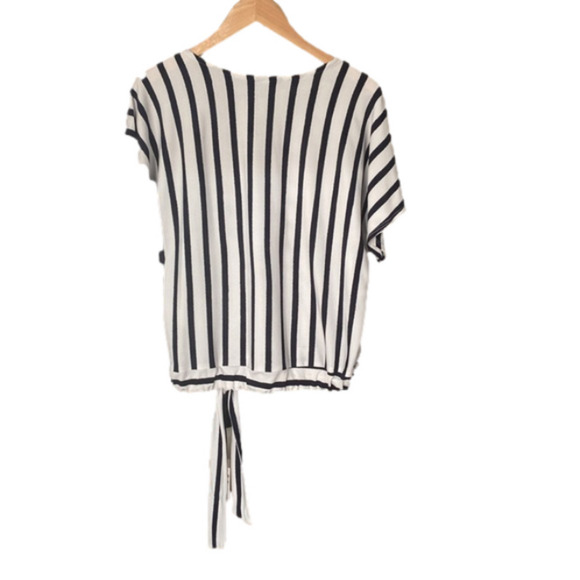 Jules & Leopold Striped Blouse w/ Tie Waist, Size XL - Picture 6 of 9